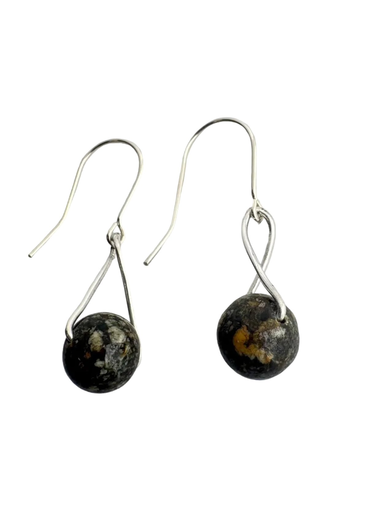 Preseli Bluestone silver earrings, solid 925 sterling silver