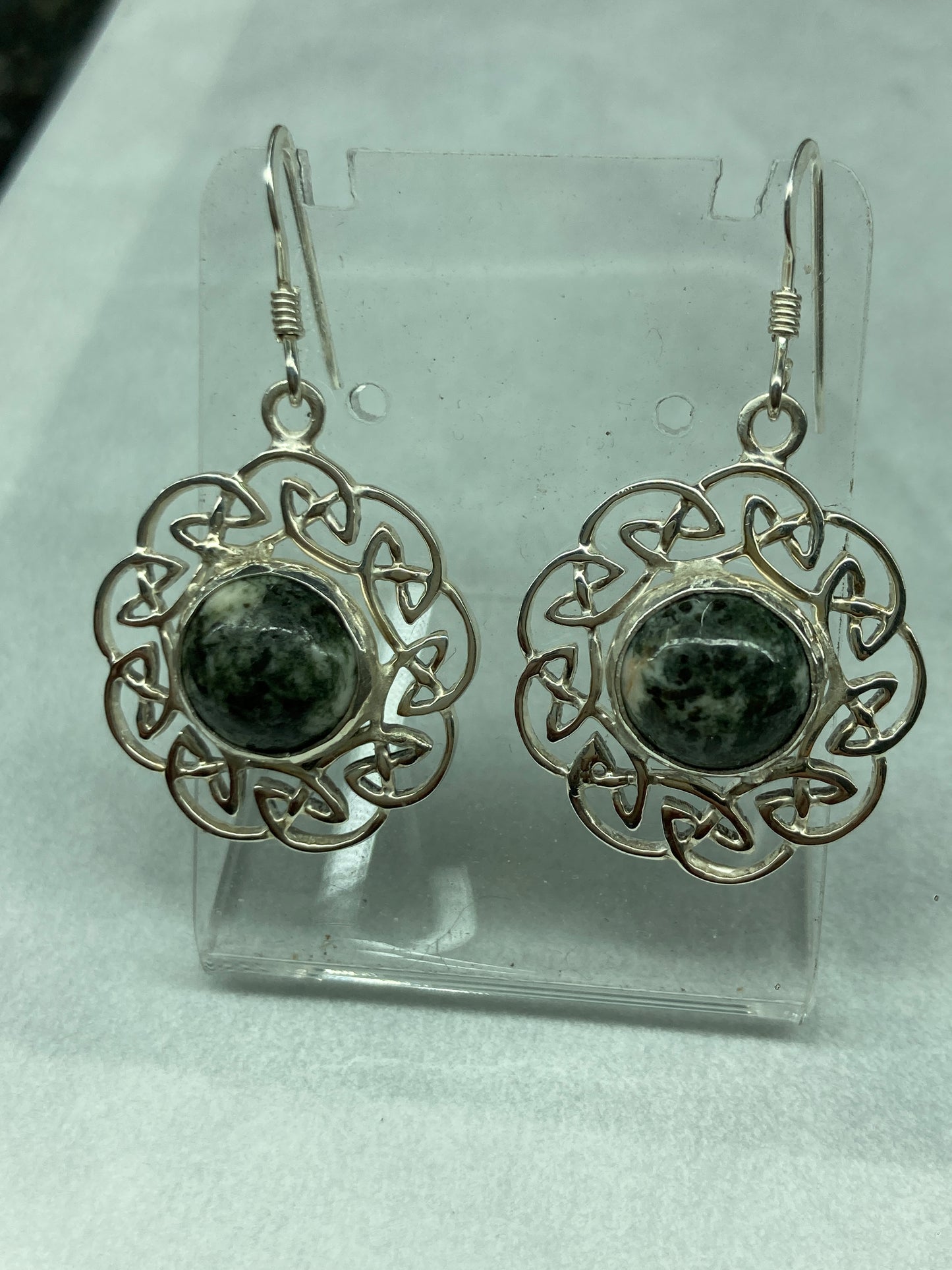 Preseli Bluestone and silver earrings, solid 925 sterling silver