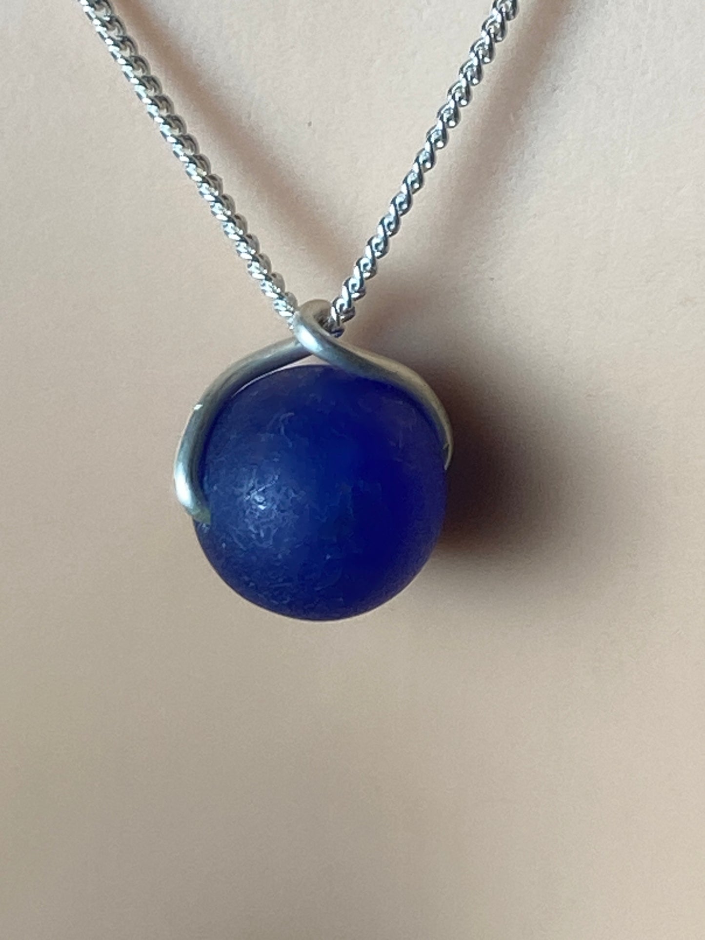 Blue agate necklace