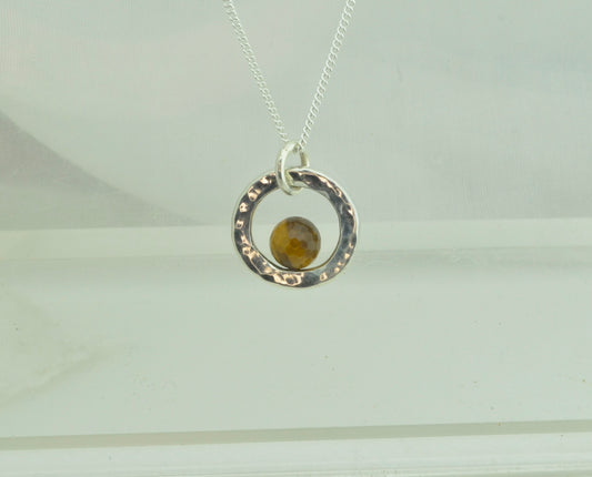Tiger’s eye silver necklace