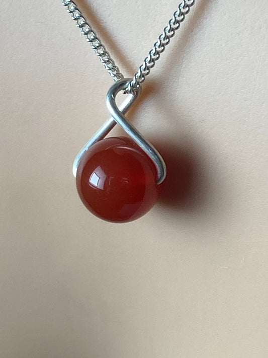 Carnelian Silver necklace