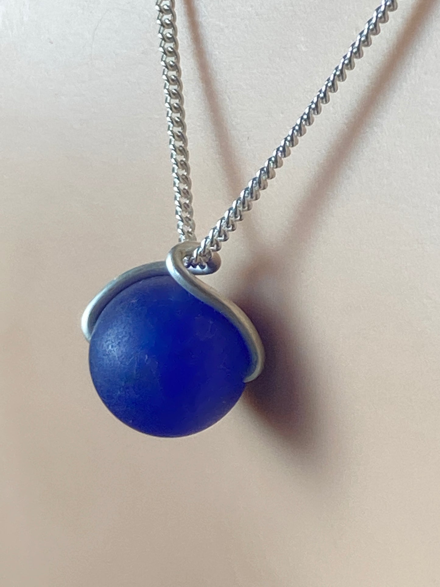 Blue agate necklace