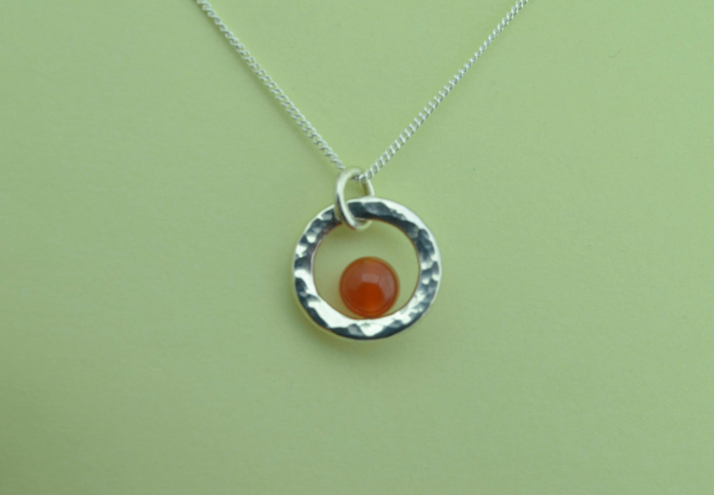 Silver Carnelian necklace
