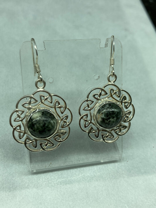 Preseli Bluestone and silver earrings, solid 925 sterling silver
