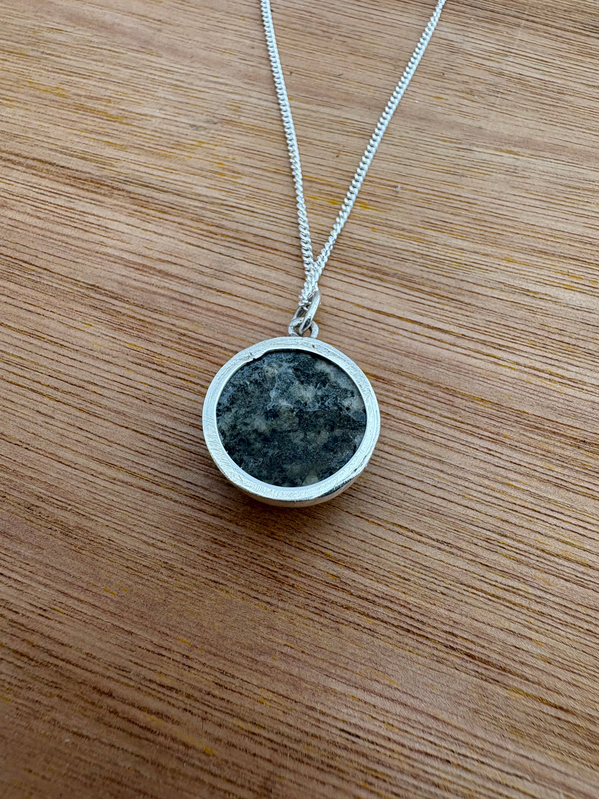 Preseli Bluestone silver pendant and solid 925 sterling silver, 18” chain