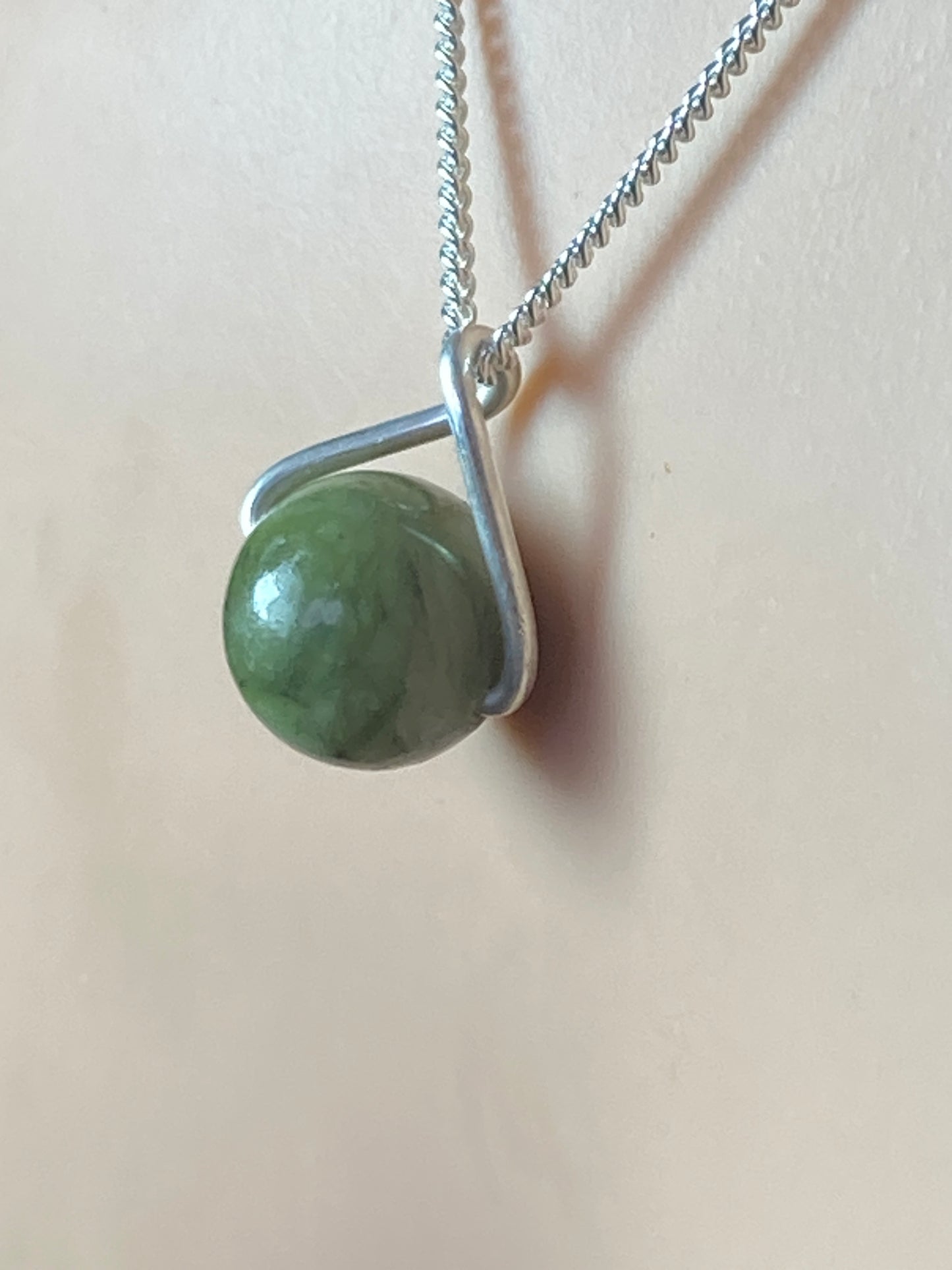 Green Jade Silver necklace