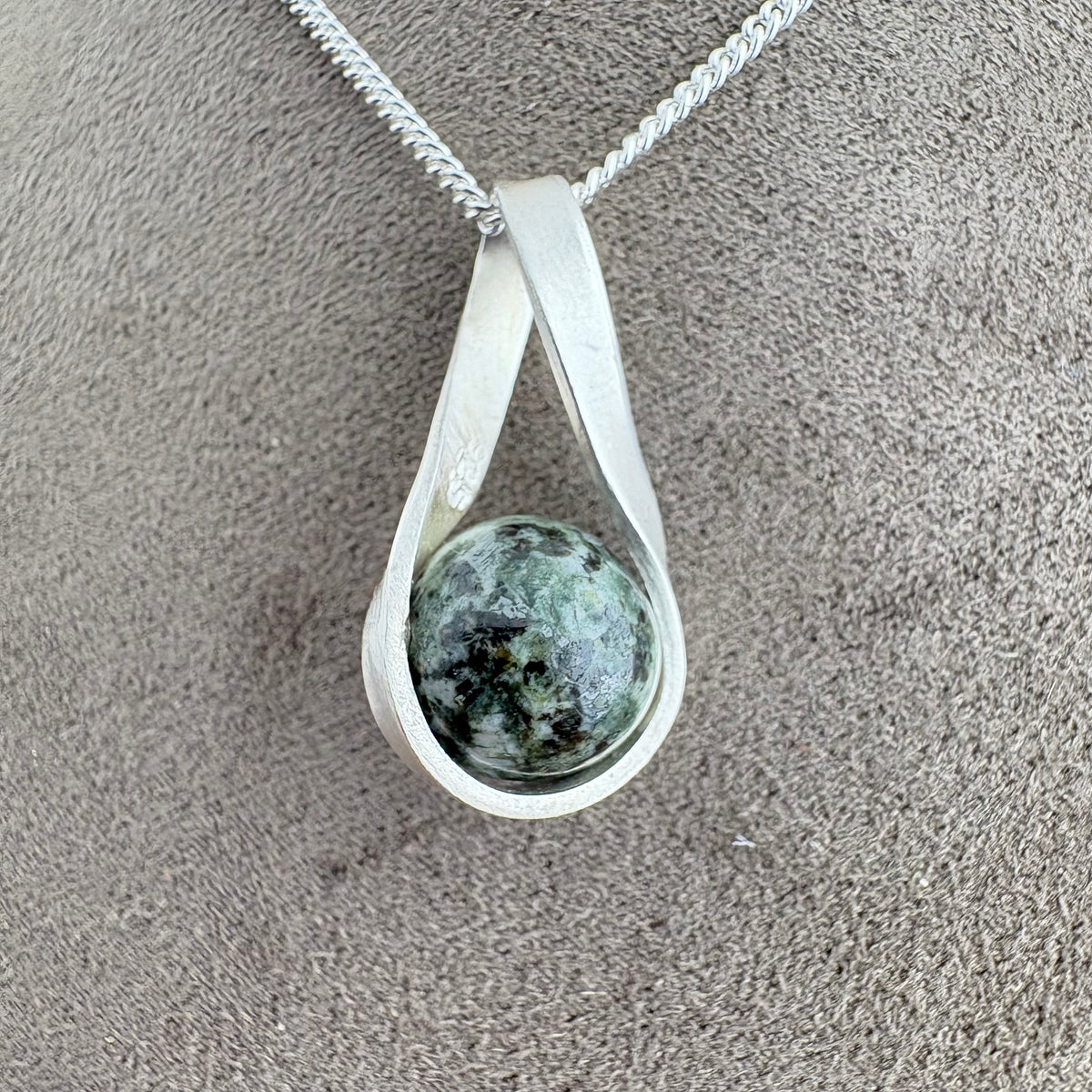 Preseli Bluestone silver pendant and 18” chain