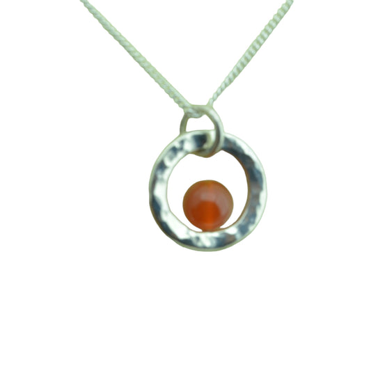 Silver Carnelian necklace