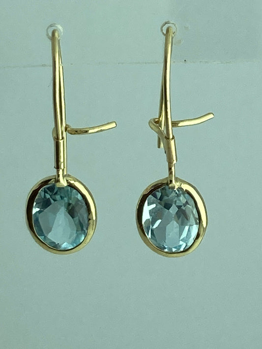 Blue topaz earrings