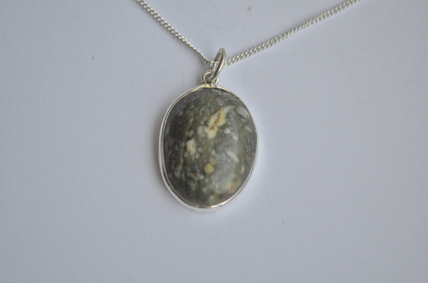 Preseli Bluestone pendant and silver 18” chain