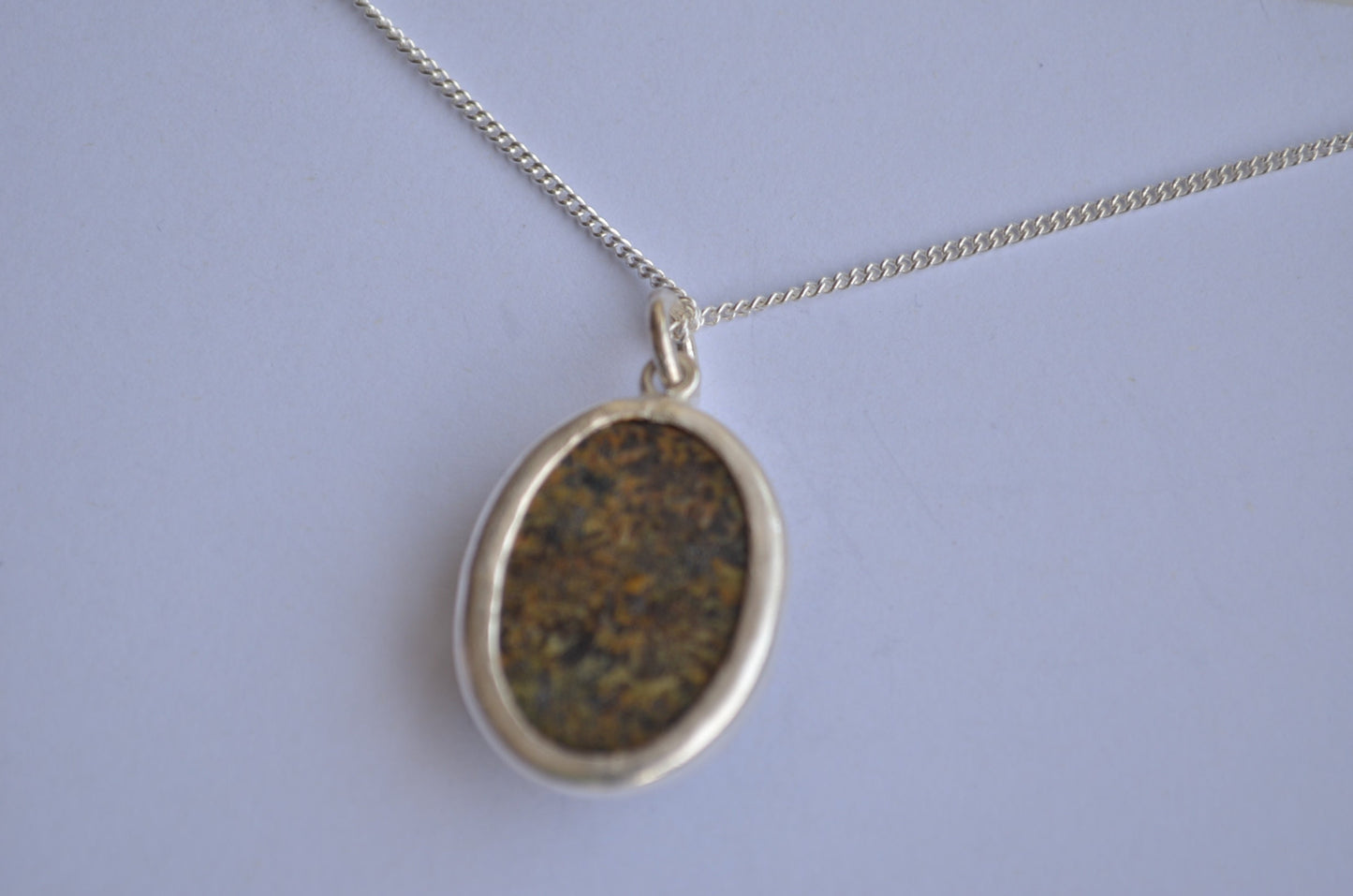 Preseli Bluestone silver pendant and chain