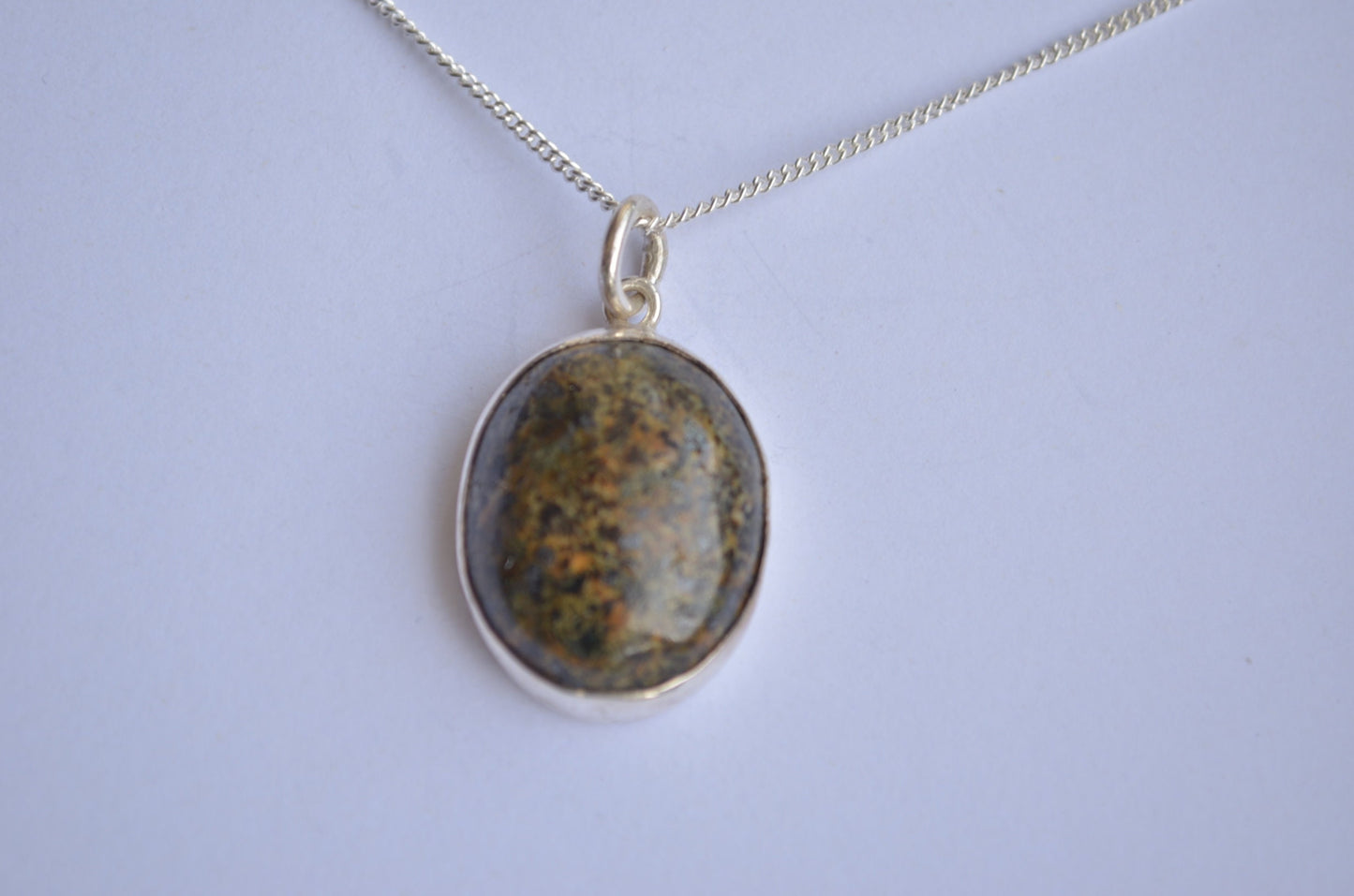 Preseli Bluestone silver pendant and chain