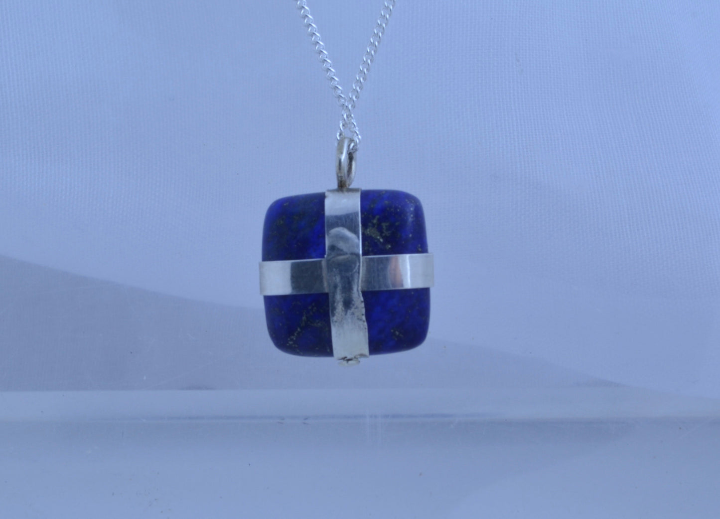 lapis lazuli silver pendant