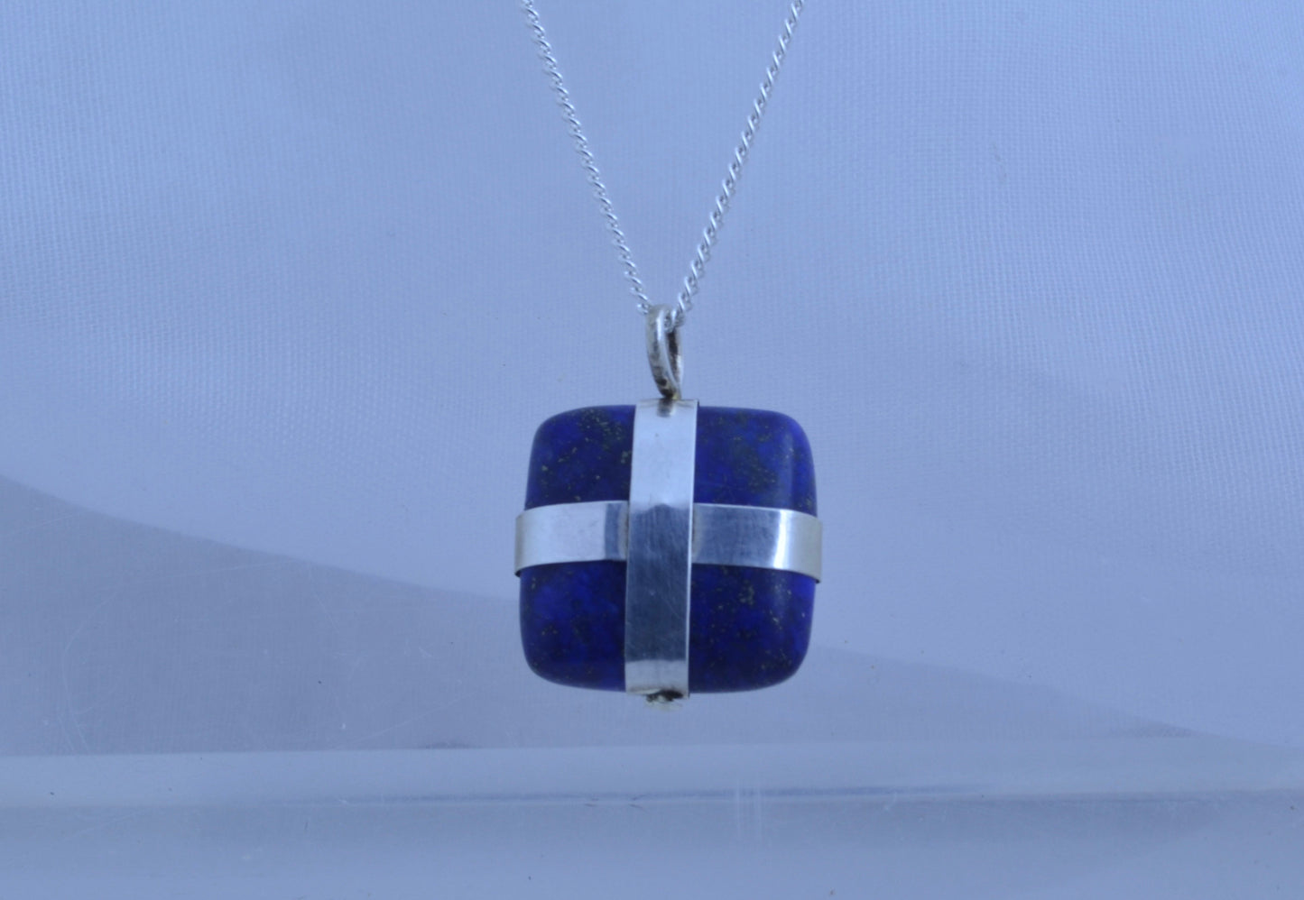 lapis lazuli silver pendant